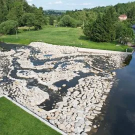 Konvalinkův jez v Lukách nad Jihlavou je stavbou roku