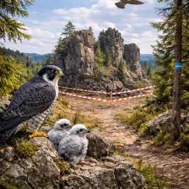 Kvůli vzácnému sokolu se uzavřela přírodní rezervace Čtyři palice na Žďársku