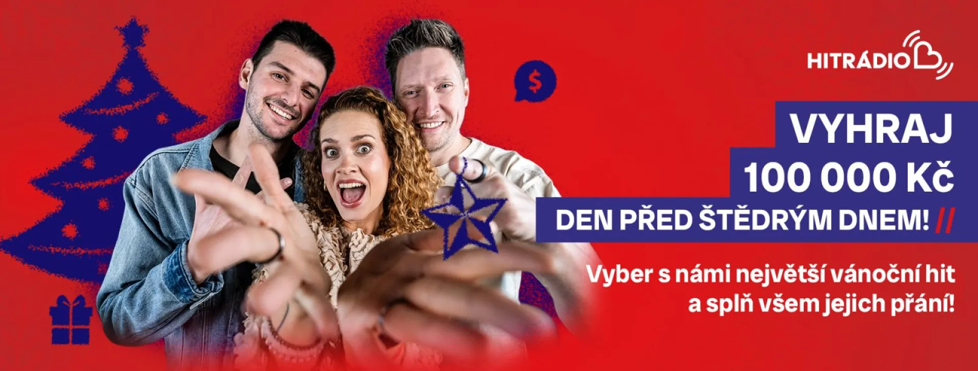NEJVĚTŠÍ VÁNOČNÍ HIT - hlasuj pro svého favorita a vyhraj 100 000 korun v hotovosti! 🎄💸